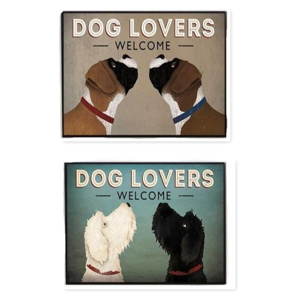 Dog Lovers Welcome Canvas Print - canvas print