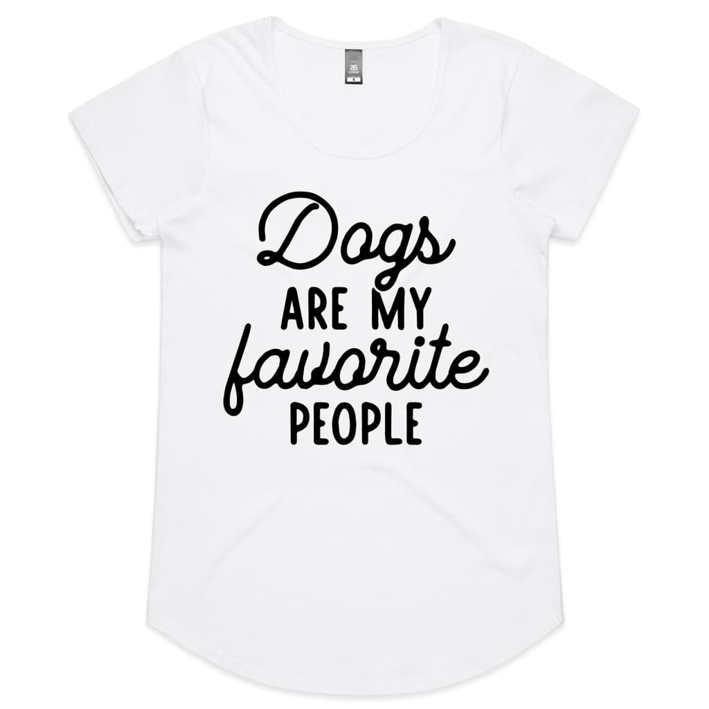 Dogs Are My Favourite People Womens Scoop Neck T-Shirt - 
