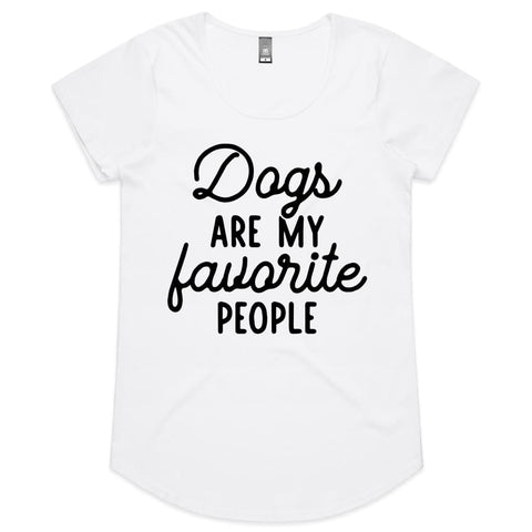 Dogs Are My Favourite People Womens Scoop Neck T-Shirt - 