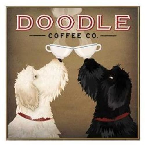 Doodle Coffee Co. Canvas Print - 50x50 CM UNframed / Blonde 
