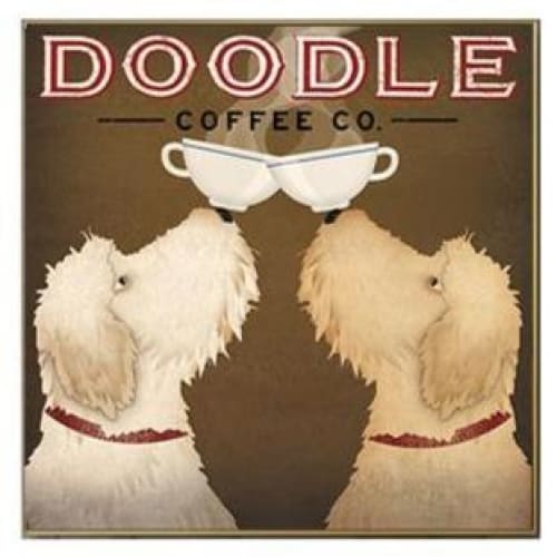 Doodle Coffee Co. Canvas Print - 50x50 CM UNframed / Blonde 