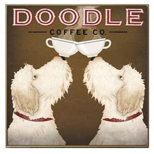 Doodle Coffee Co. Canvas Print - 50x50 CM UNframed / Blonde 