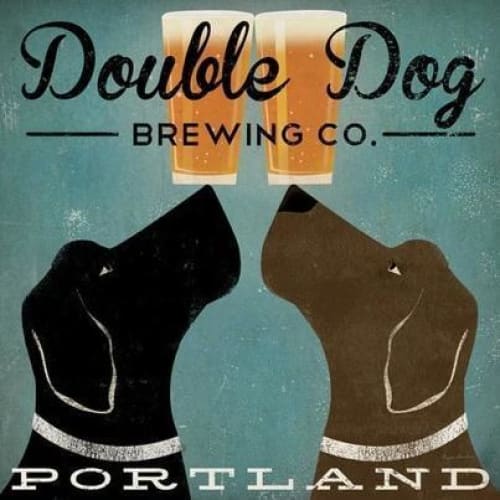 Double Dog Brewing Co. Canvas Print - 50x50 CM UNframed / 