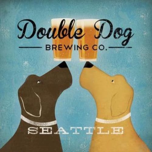 Double Dog Brewing Co. Canvas Print - 50x50 CM UNframed / 