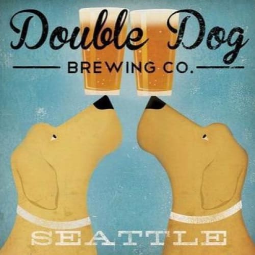 Double Dog Brewing Co. Canvas Print - 50x50 CM UNframed / 
