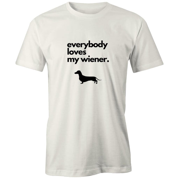 Everybody Loves My Wiener Men’s Organic Tee - Natural / XXS 