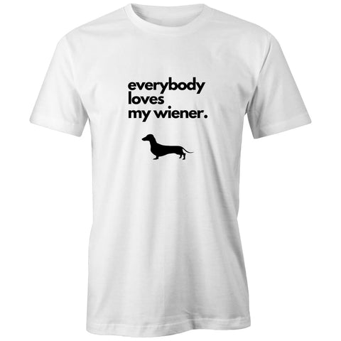 Everybody Loves My Wiener Men’s Organic Tee - White / XXS - 