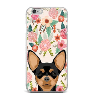 Floral Chihuahua Dog Design iPhone Cover - For iPhone 11 - 
