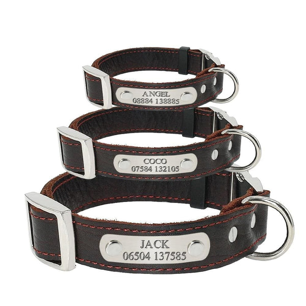 Genuine Leather Dog Collar - Max & Cocoa 