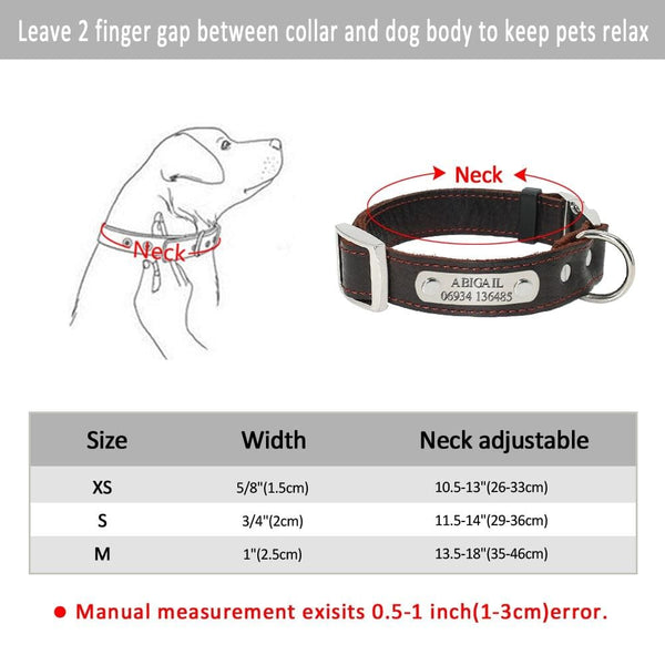 Genuine Leather Dog Collar - Max & Cocoa 