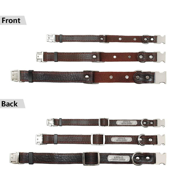Genuine Leather Dog Collar - Max & Cocoa 