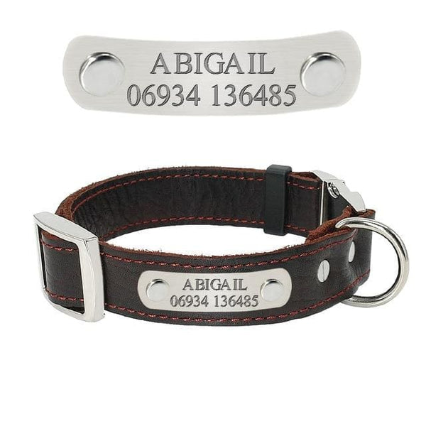 Genuine Leather Dog Collar - Max & Cocoa 