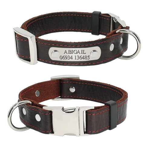 Genuine Leather Dog Collar - Max & Cocoa 