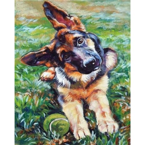 German Shepherd Dog Paint By Numbers - Max & Cocoa 