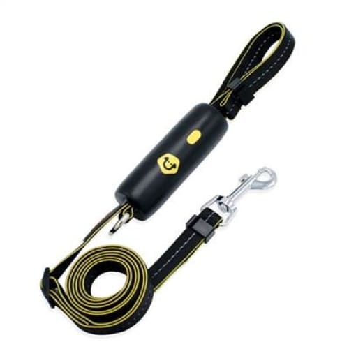 Hands Free Retractable Dog Lead - Black - retractble lead