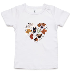 Heart full of Dogs Infant Wee Tee - White / 0-3m - Baby & 