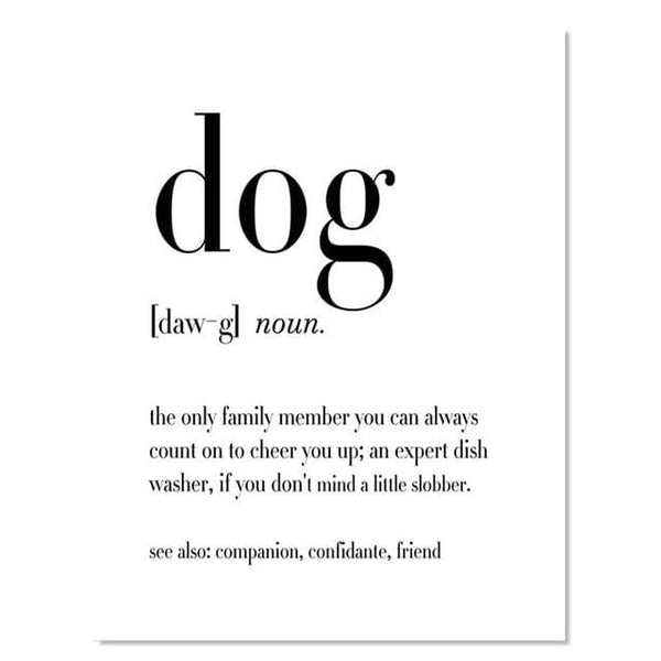 "Home / Dog / Love" Definition Canvas Prints - Max & Cocoa 