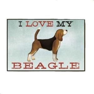 I Love My Beagle Canvas Print - Max & Cocoa 