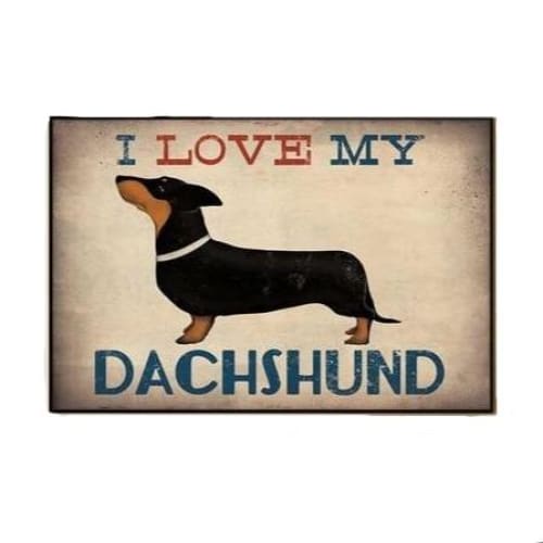 I Love My Dachshund Canvas Print - Max & Cocoa 