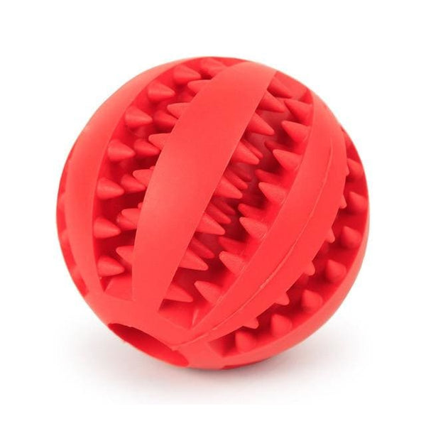 Interactive Dog Chew Treat Ball - Red / 5cm /1.9in - Chew 