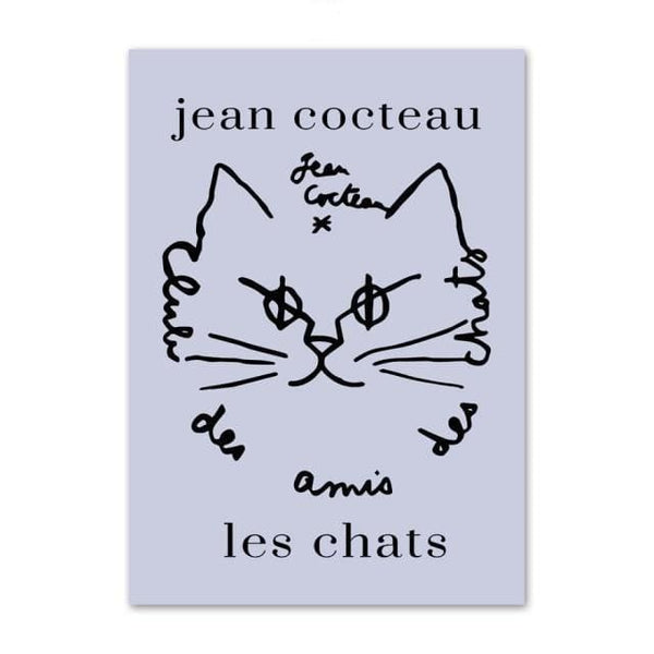Jean Cocteau’s Le Club Des Ami Des Chats Canvas Print - A4 