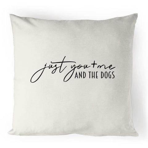 Just You Me & The Dogs 100% Linen Cushion Cover - Natural / 
