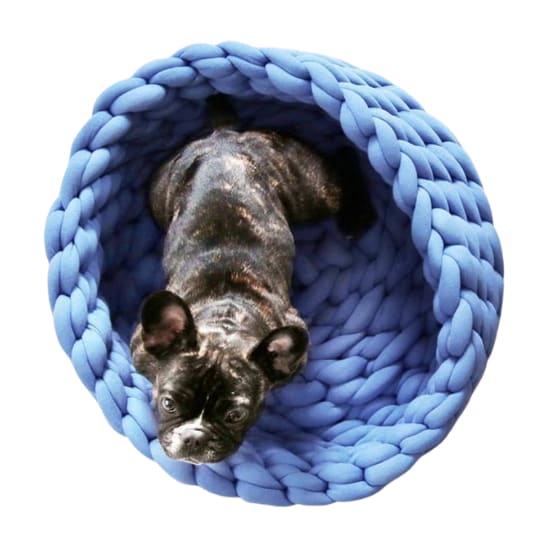 Knitted Pet Nest - Blue / XL - pet bed