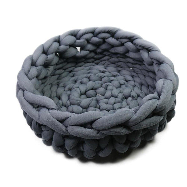 Knitted Pet Nest - Dark Grey / XXL - pet bed