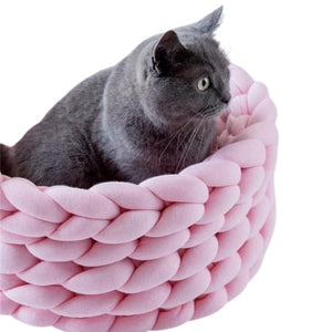 Knitted Pet Nest - Pink / XXL - pet bed