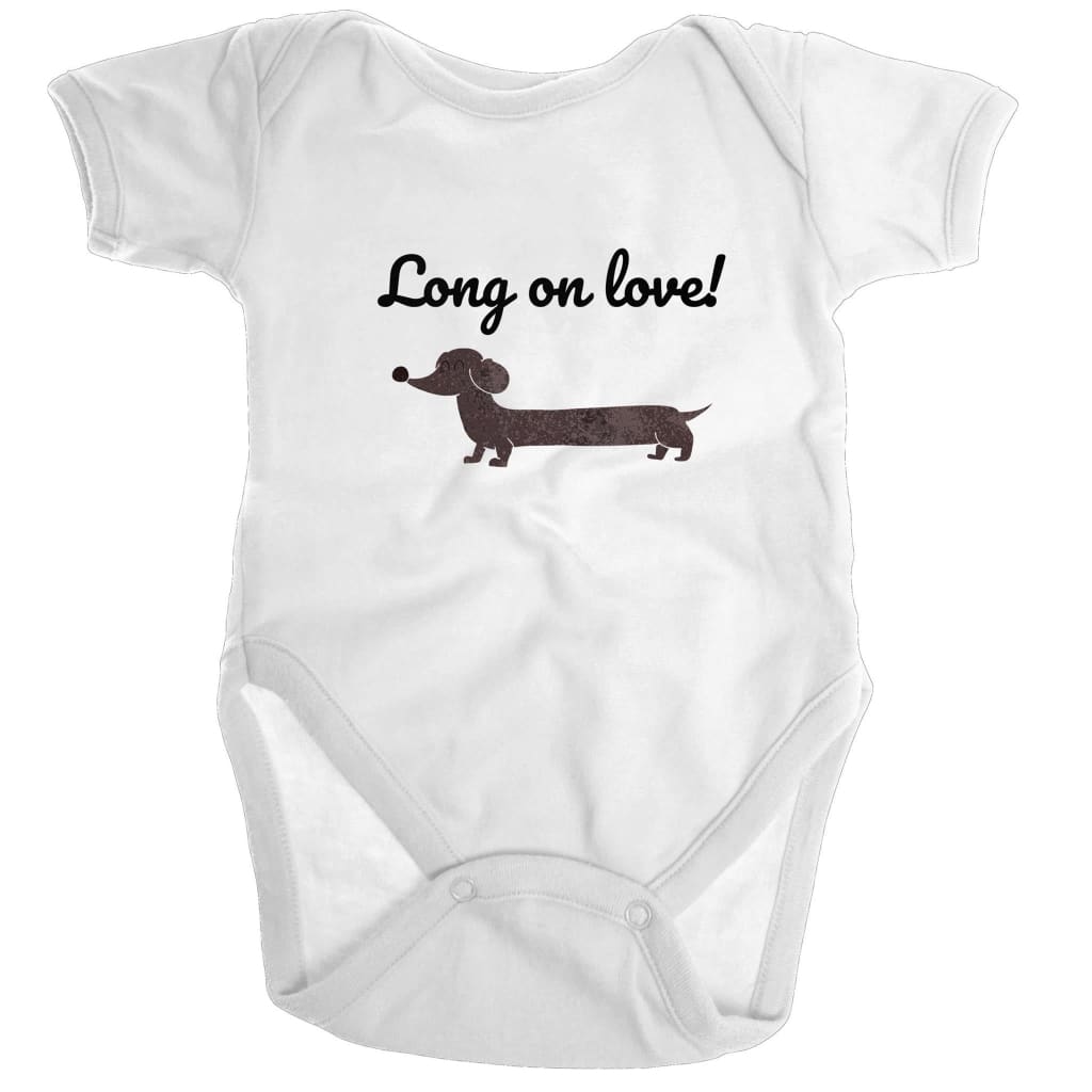 Long on Love Organic Baby Romper Onesie - White / Baby 00 - 