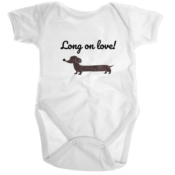 Long on Love Organic Baby Romper Onesie - White / Baby 00 - 