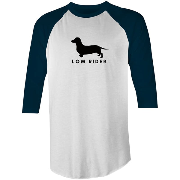 Low Rider Men’s 3/4 Sleeve T-Shirt - White/Navy / Extra 