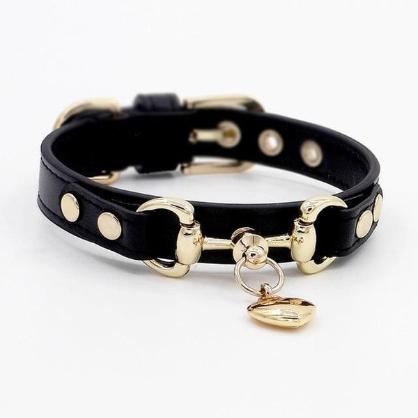 Luxury Genuine Leather Pet Collar - Black / XS - collar