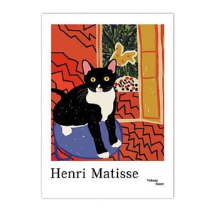 Matisse Cat Canvas Print - 60x90cm No Frame - canvas print