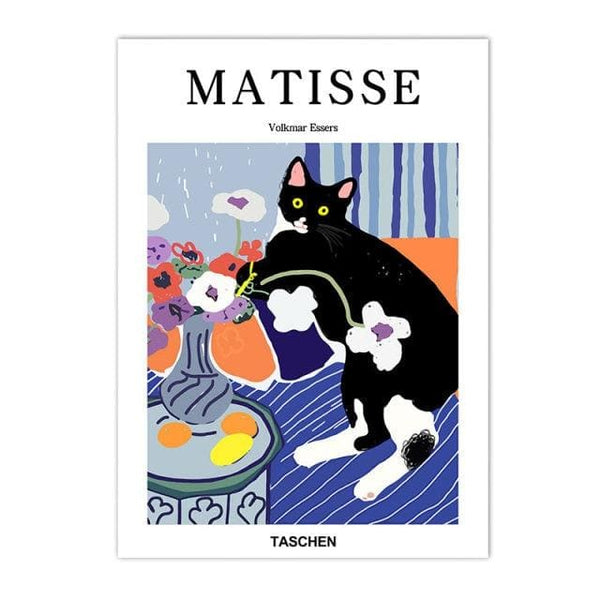 Matisse Cats & Flowers Canvas Print - 60x90cm No Frame - 