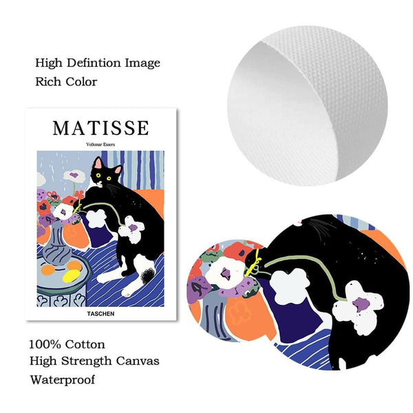 Matisse Cats & Flowers Canvas Print - canvas print