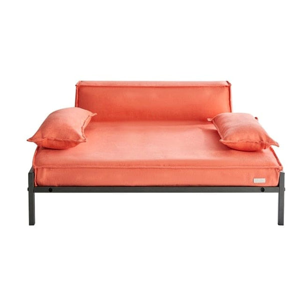 Modern Memory Foam Pet Sofa Bed - LARGE - burnt orange sofa 