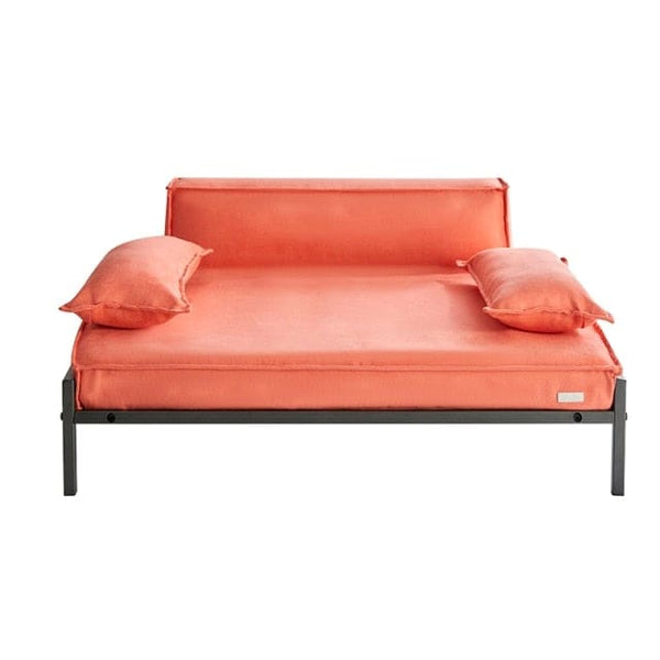 Modern Memory Foam Pet Sofa Bed - LARGE - burnt orange sofa 