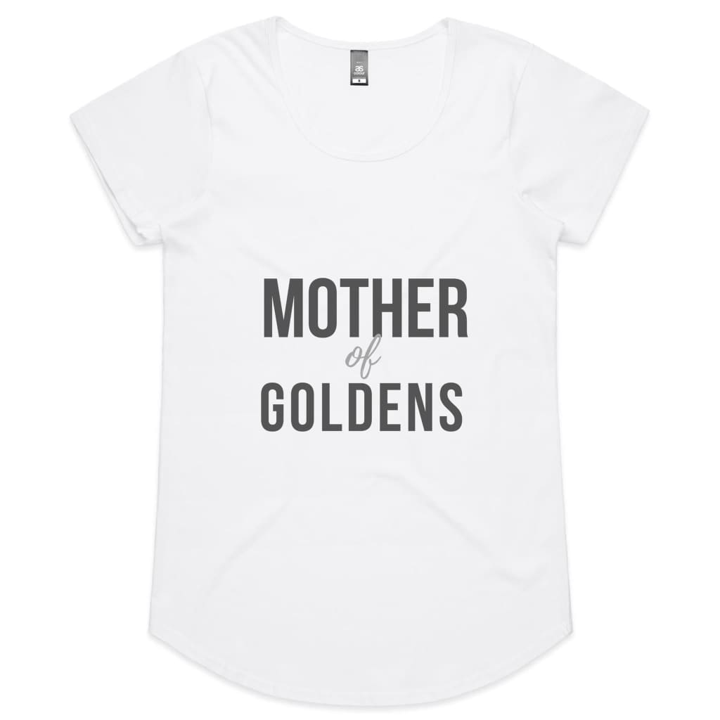 Mother of Goldens- Womens Scoop Neck T-Shirt - White / 