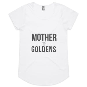 Mother of Goldens- Womens Scoop Neck T-Shirt - White / 