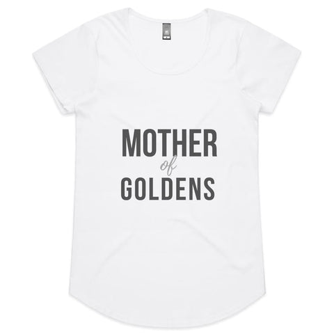 Mother of Goldens- Womens Scoop Neck T-Shirt - White / 