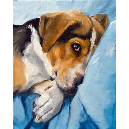 paint by numbers dog beagle