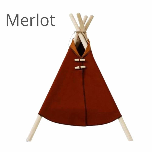 Pet Teepee - Merlot - pet tent
