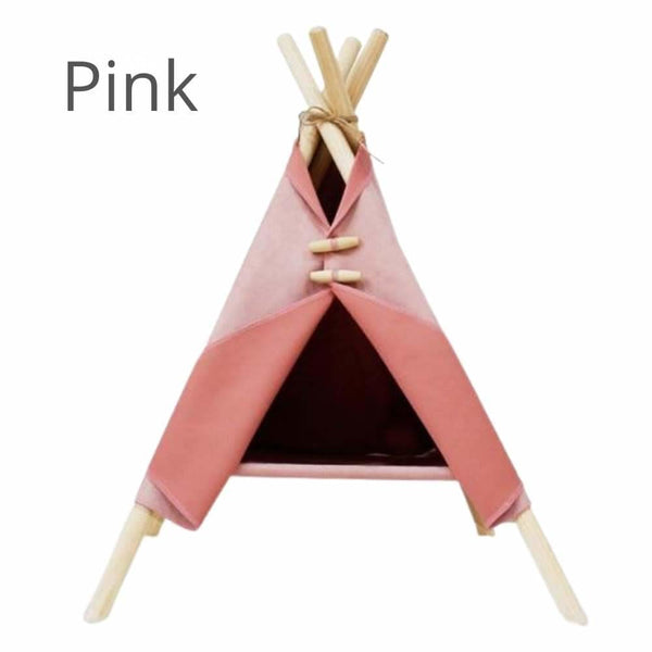 Pet Teepee - Pink - pet tent