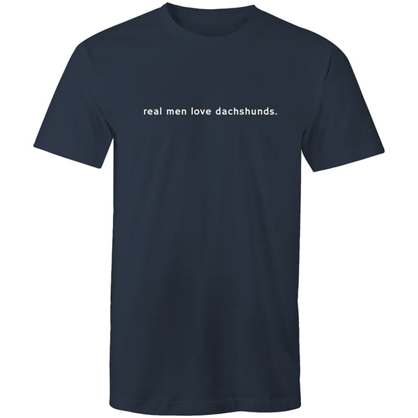 Real Men Love Dachshunds Mens T-Shirt - Navy / Small - 