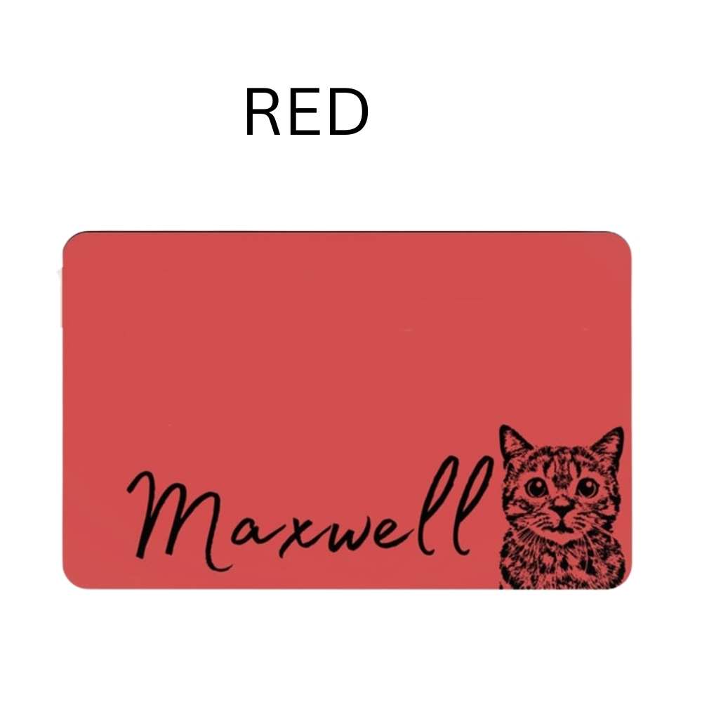Personalized Pet Portrait & Name Feeding Mat