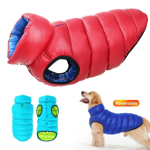 Reversible Dog Puffer Vest - dog vest