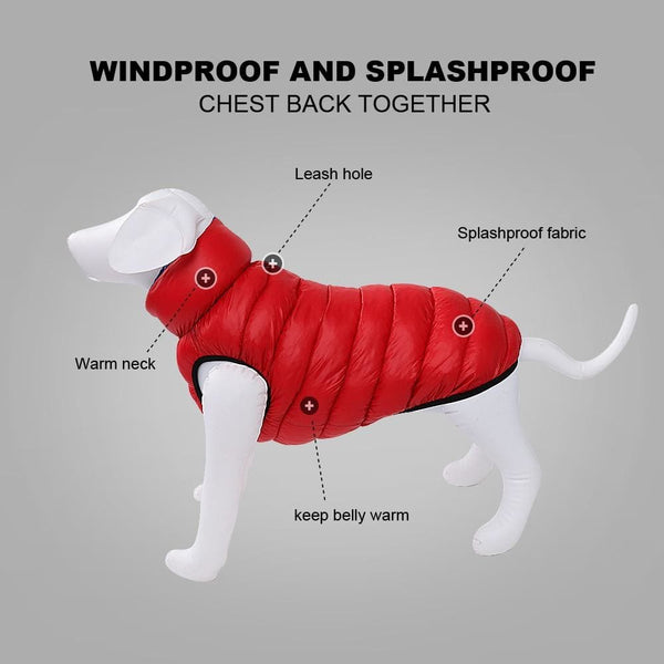 Reversible Dog Puffer Vest - dog vest