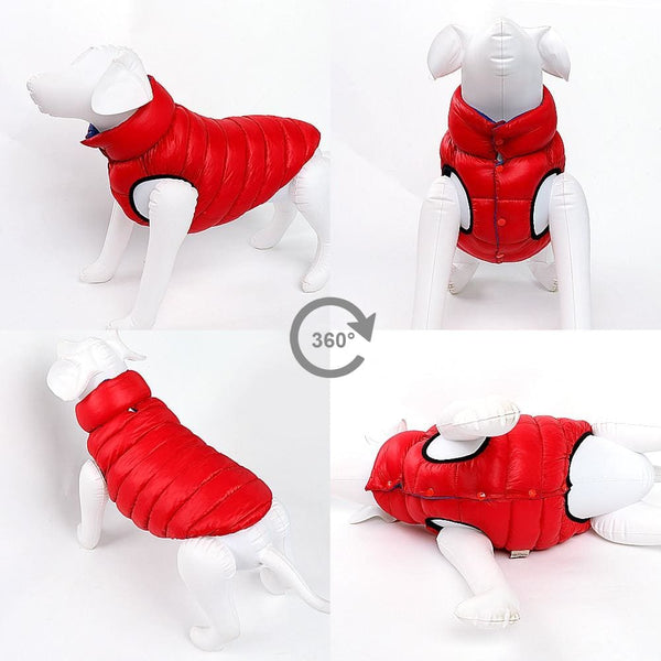 Reversible Dog Puffer Vest - dog vest