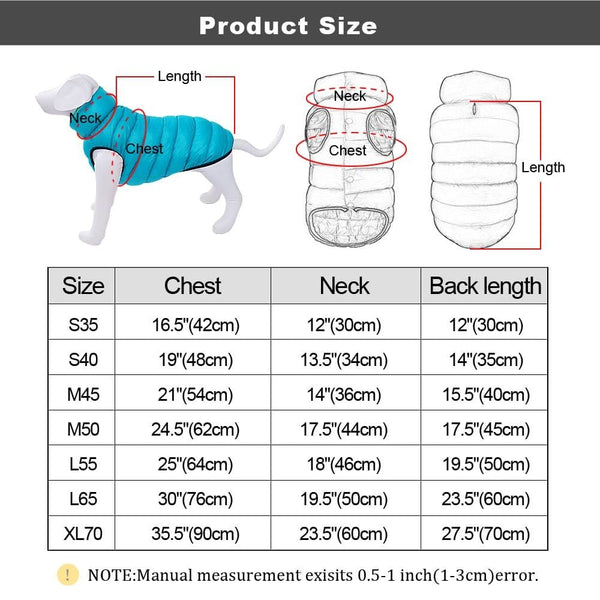 Reversible Dog Puffer Vest - dog vest